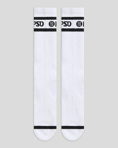 3 Pack - Logo Stripe Crew - White