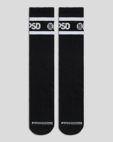 3 Pack - Logo Stripe Crew - Black