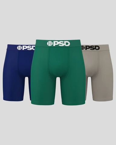 Cotton 3 Pack - Green/Grey/Blue